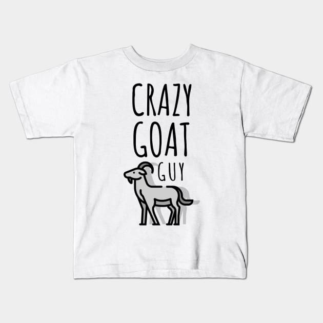 Crazy Goat Guy Kids T-Shirt by juinwonderland 41